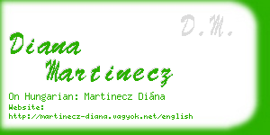diana martinecz business card